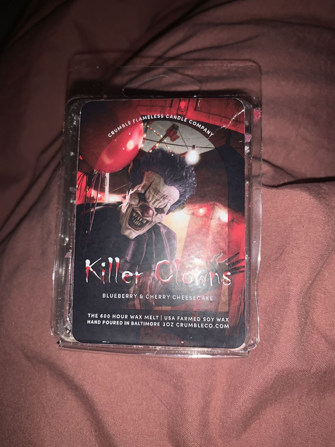 Customer photo review of Killer Clowns Wax Melts