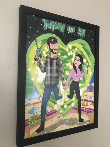 Customer photo review of 'Rick and Morty' Custom Portrait