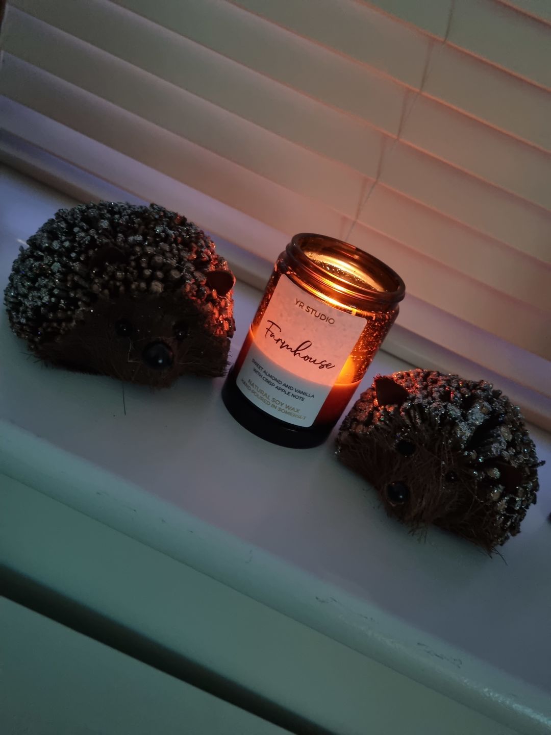 Customer photo review of "Farmhouse" Sweet Almond & Apple Candle