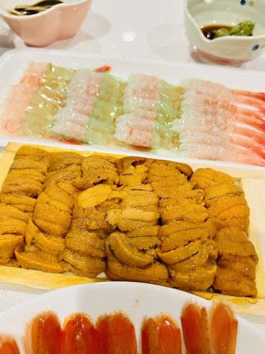Customer photo review of 「人气」Sashimi Sample Set 刺身甜虾海胆套餐 (1份)