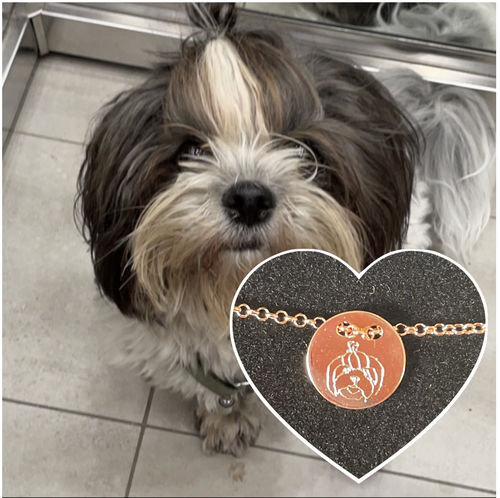 Customer photo review of Rosé Gold Dipped Lineart Love Armkette