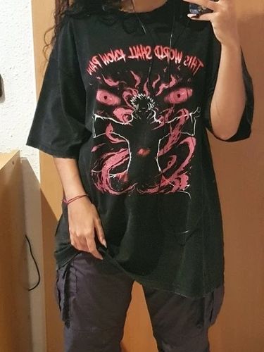 Customer photo review of TO Retro Anime Printed Cotton T-shirt