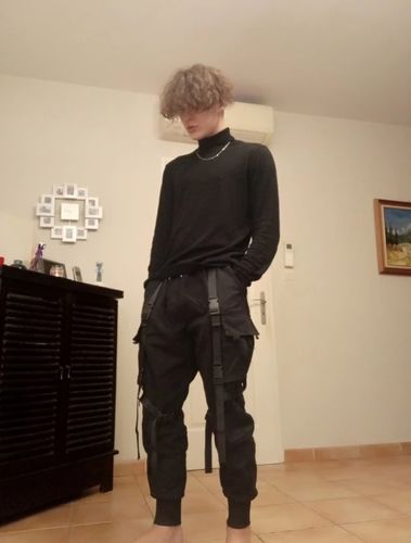 Customer photo review of TO Buckle Tape Belts Cargo Joggers