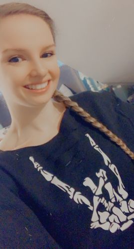 Customer photo review of 153 - Regret Wide Neck Sweatshirt