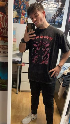 Customer photo review of TO Retro Anime Printed Cotton T-shirt