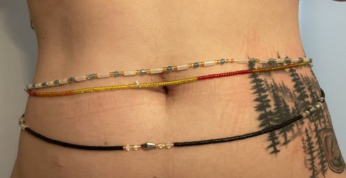 Customer photo review of Sheba Flat Tie On Waist Beads