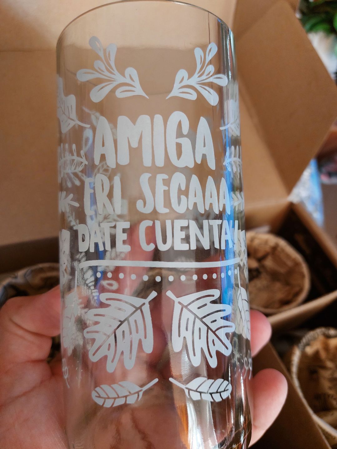 Customer photo review of Vaso Feminista Girl Power Juego de 6 Vasos