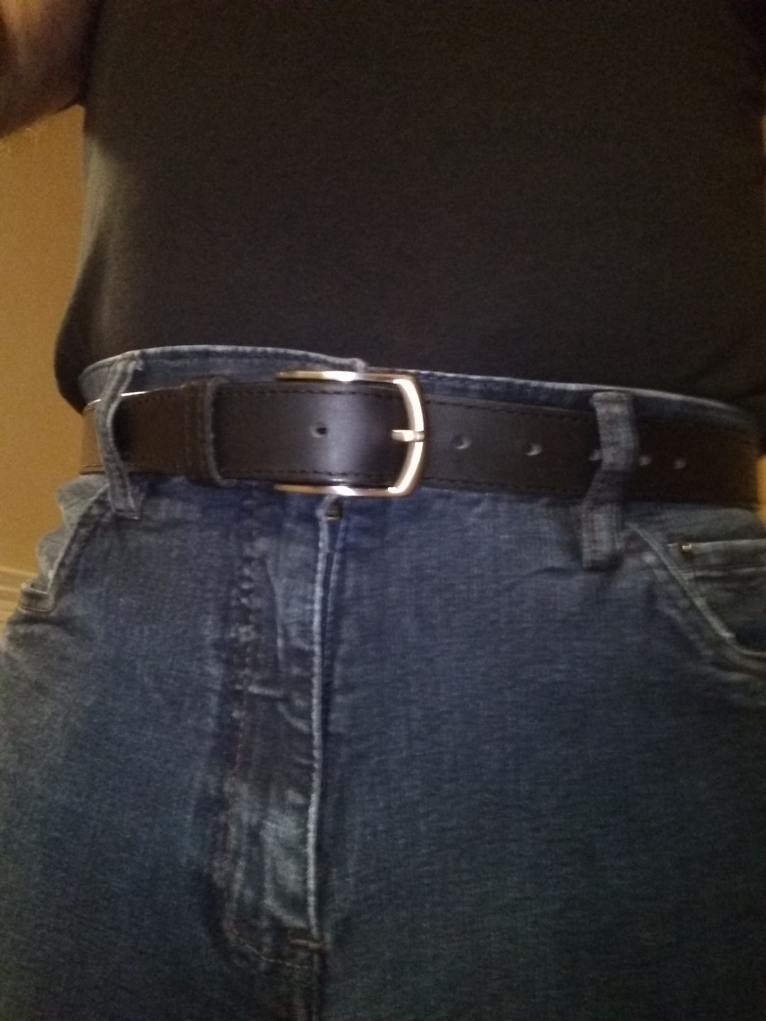 Customer photo review of The Milestone Belt - Black Formal 100% Real Leather Belt