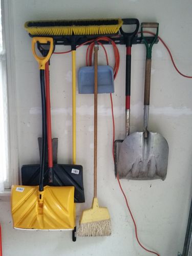 Customer photo review of Garden and Garage Tool Storage Rack