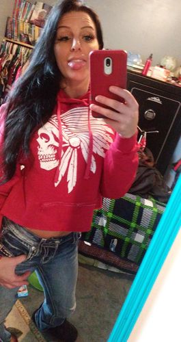 Customer photo review of 1- Apache Crop Hoodie