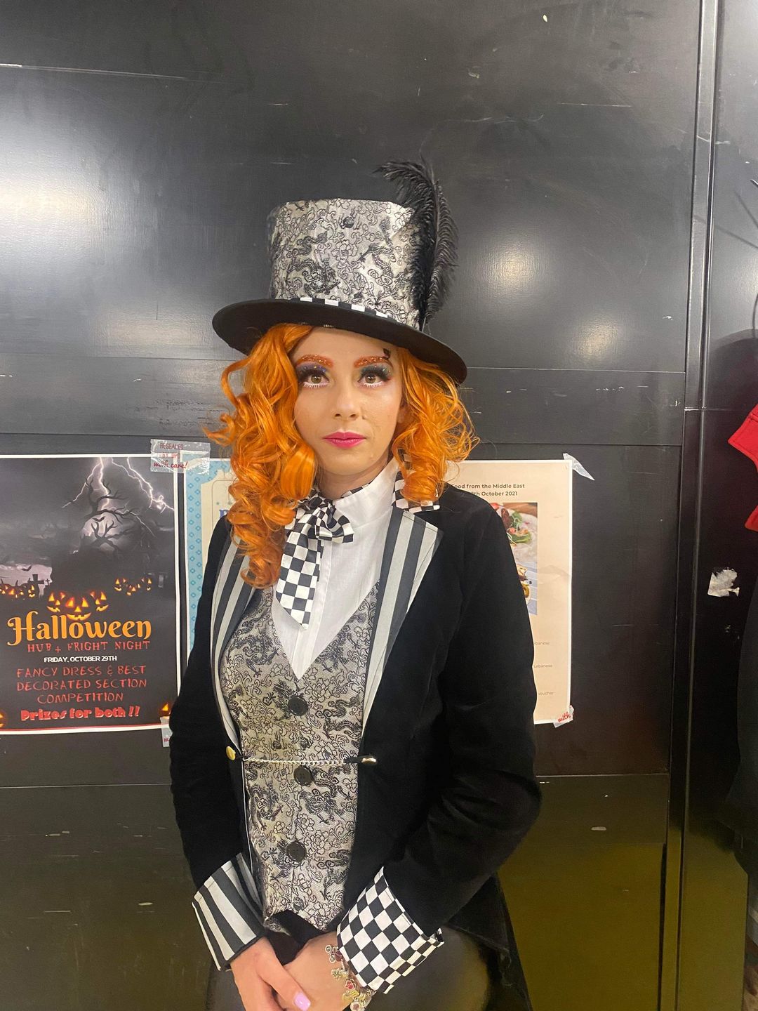 Customer photo review of Deluxe Dark Miss Hatter Costume
