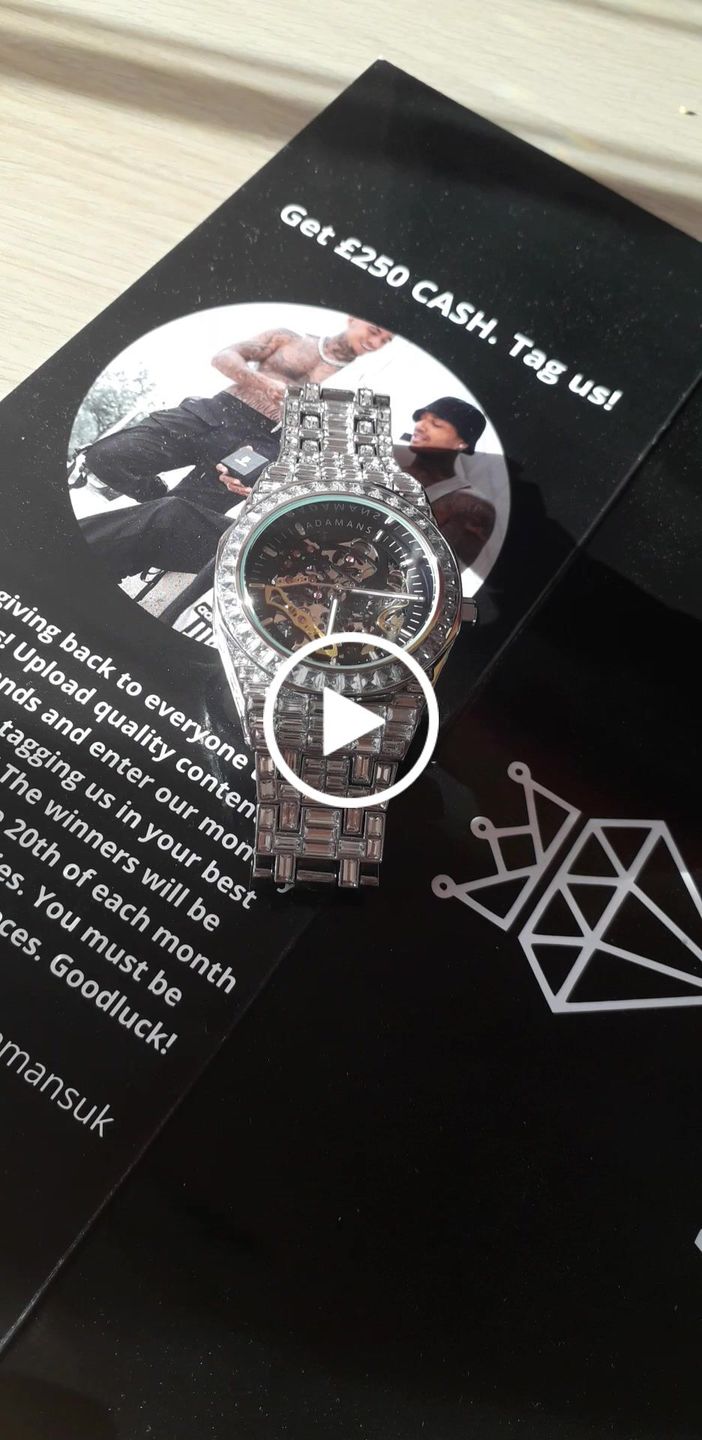 Customer video review of Adamans Baguette Watch - Silver