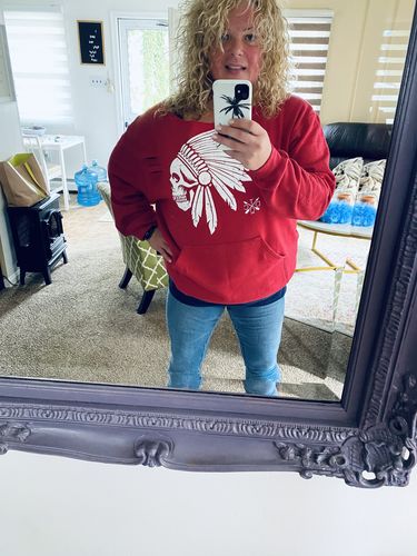 Customer photo review of 3 - Apache Wide Neck Sweatshirt