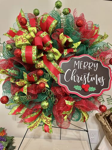 Customer photo review of Mounting Squares Bag of 100 - DECOE-002, attach a wreath sign, sign attachment