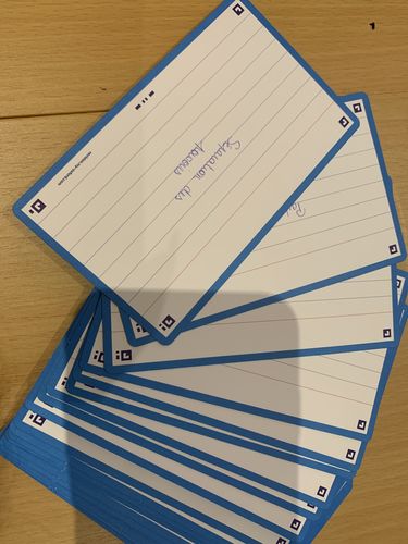 Avis photo d'un client sur Flashcards FLASH 2.0 OXFORD # 80 cartes 7,5 x 12,5 cm - ligné