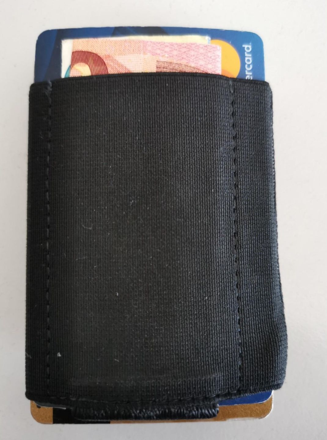 Customer photo review of Nano Boy card holder wallet with small elastic coin pocket