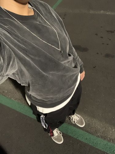 Customer photo review of RT No. 3075 TWO-PIECE WASHED GRAY SWEATER
