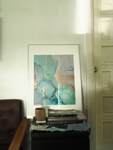 Customer photo review of Abstract Watercolor Canvas Prints