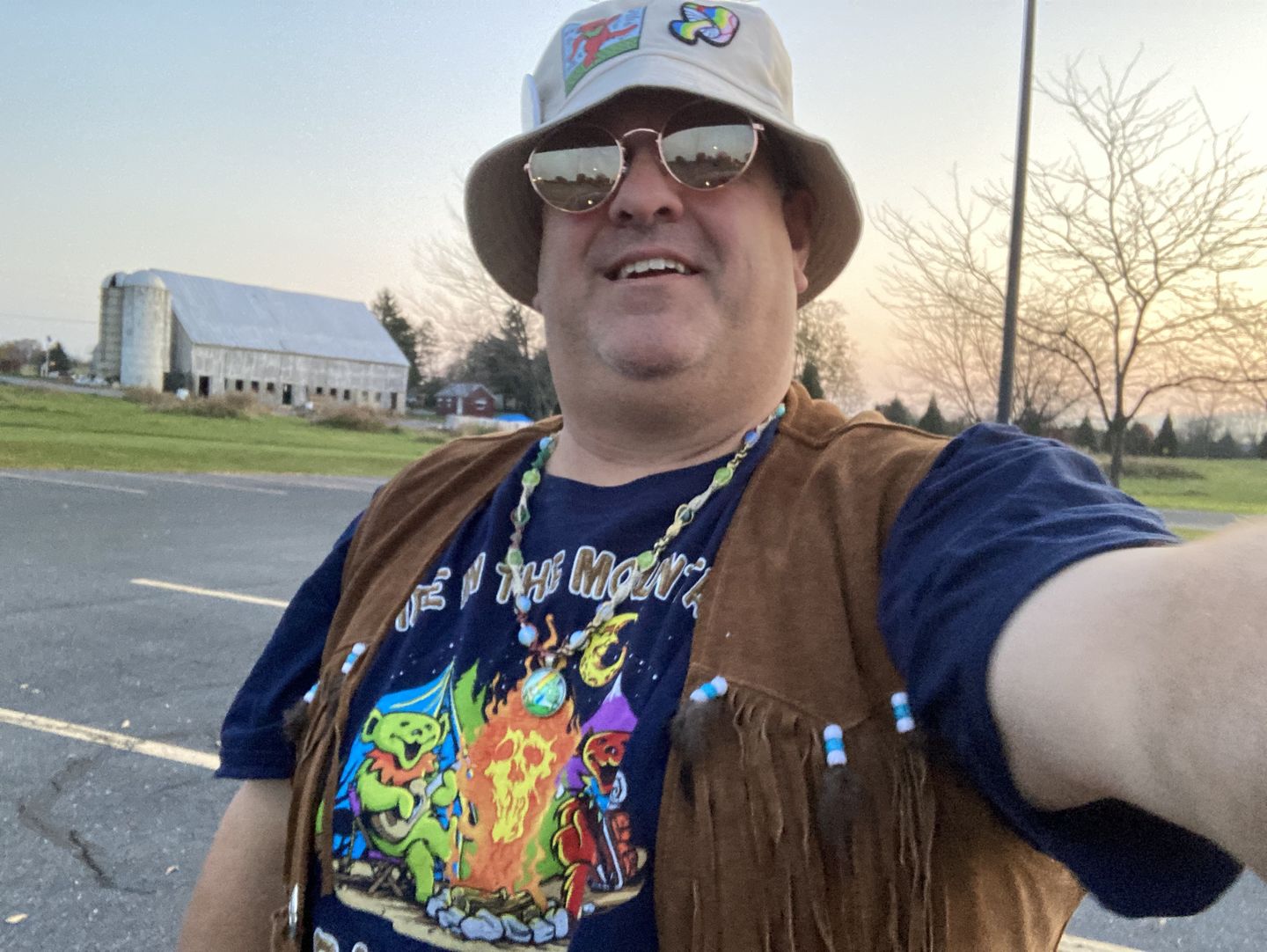 Customer photo review of Hippie Leather Fringe Vest