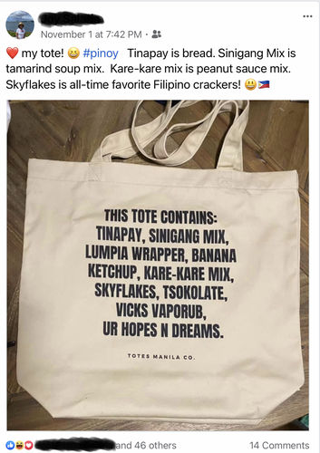 Customer photo review of Hopes & Dreams Pinoy Tote