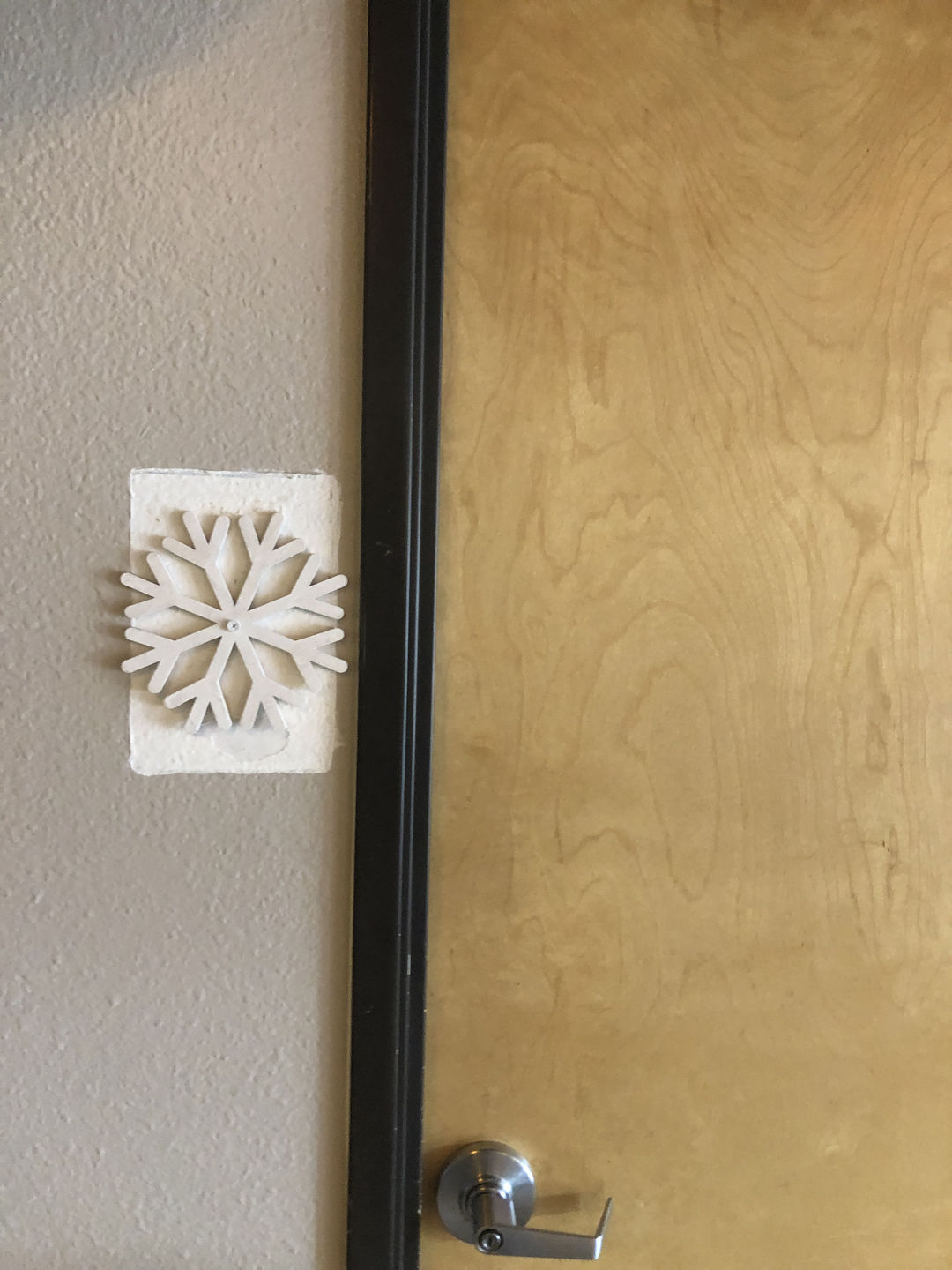 Customer photo review of Unfinished Wooden Simple Snowflake Shape - Winter Decor - Craft - up to 24" DIY