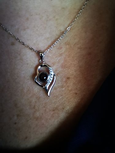 Customer photo review of Diamant-Herz mit Wunschfoto