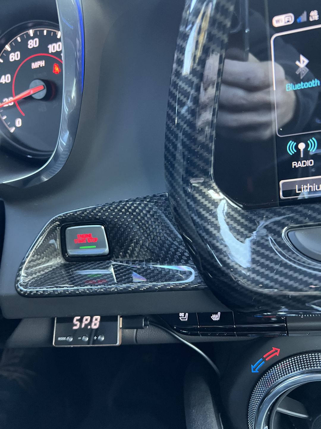 Customer photo review of Start/Stop Button Surround Trim Cover for 2016-2021 6th Gen Chevy Camaro