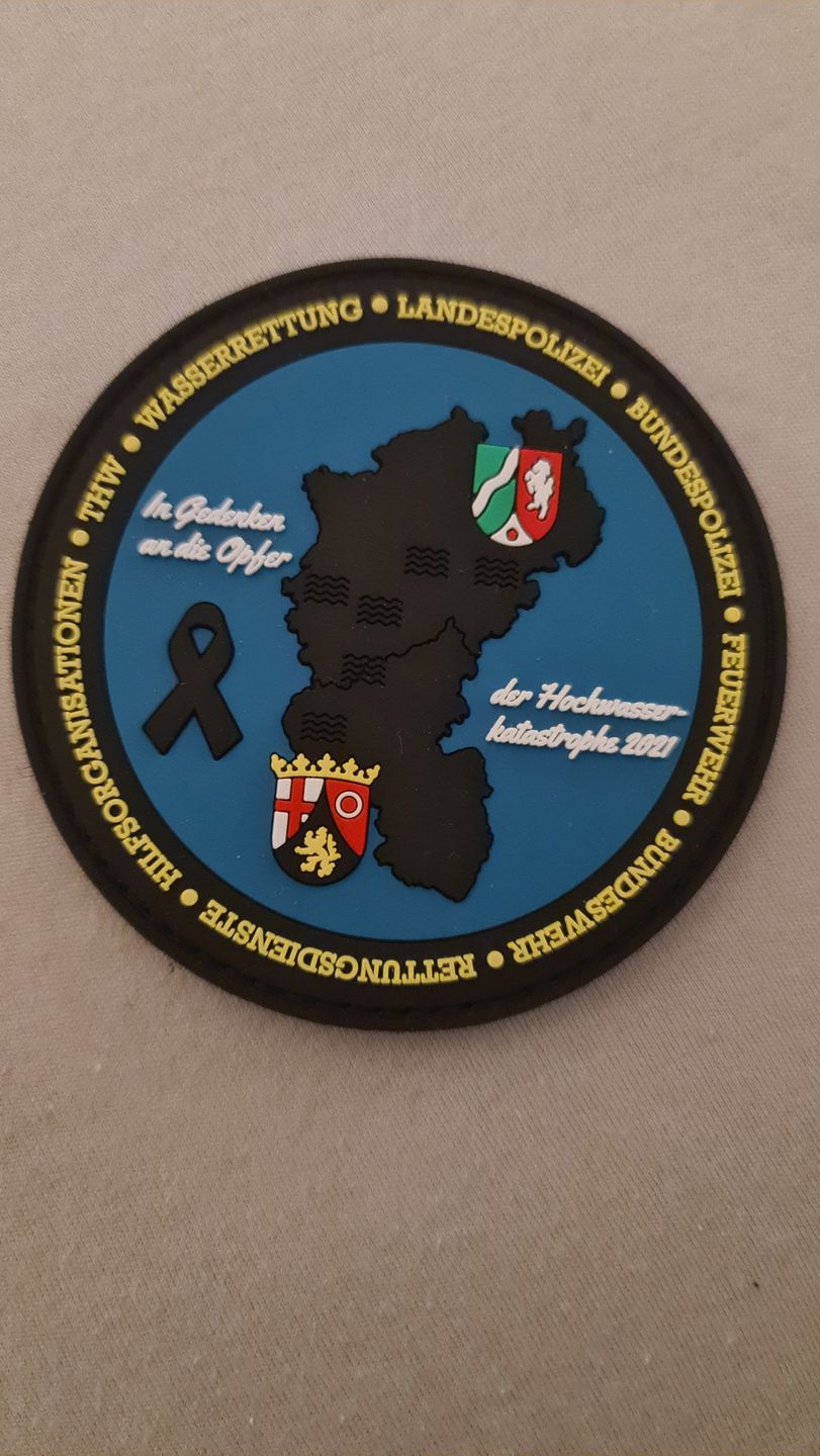 Customer photo review of Solidaritätspatch Hochwasserkatastrophe Rubber Patch