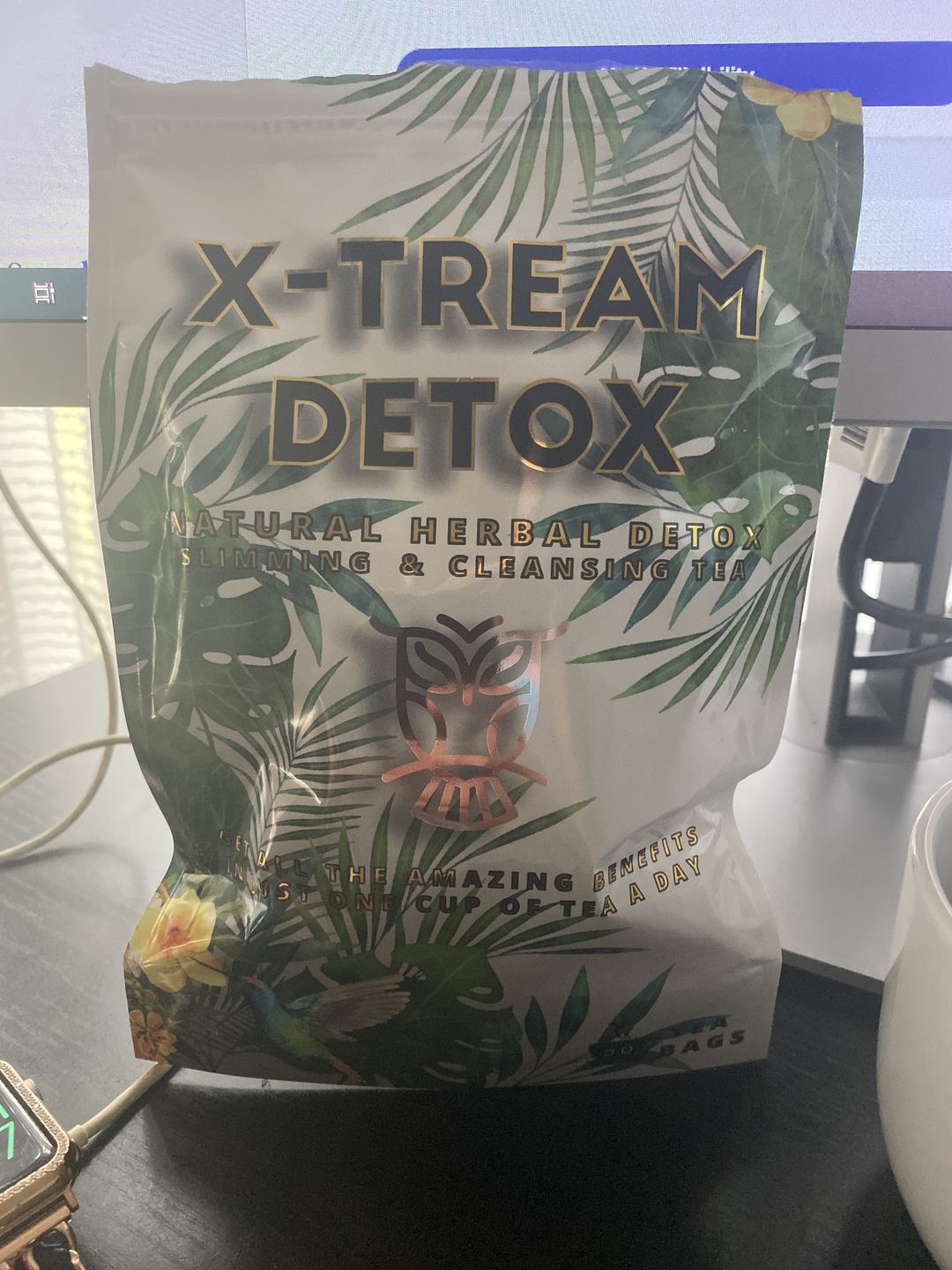 Customer photo review of X-TREAM DETOX TEA 1 BAG 30 DAY SUPPLY ( STRONGER VERSION )