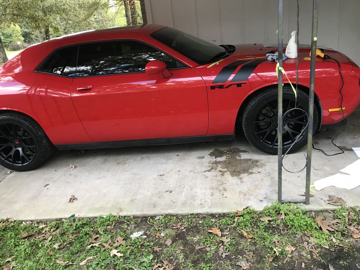 Customer photo review of R/T fender side hash marks racing stripes fits Dodge Challenger 2008-2014