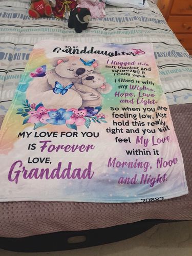 Customer photo review of Granddaughter Blanket - Koala Hug