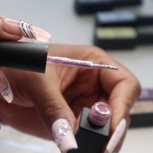 Customer photo review of Nail Liner Gel Set - Glitters