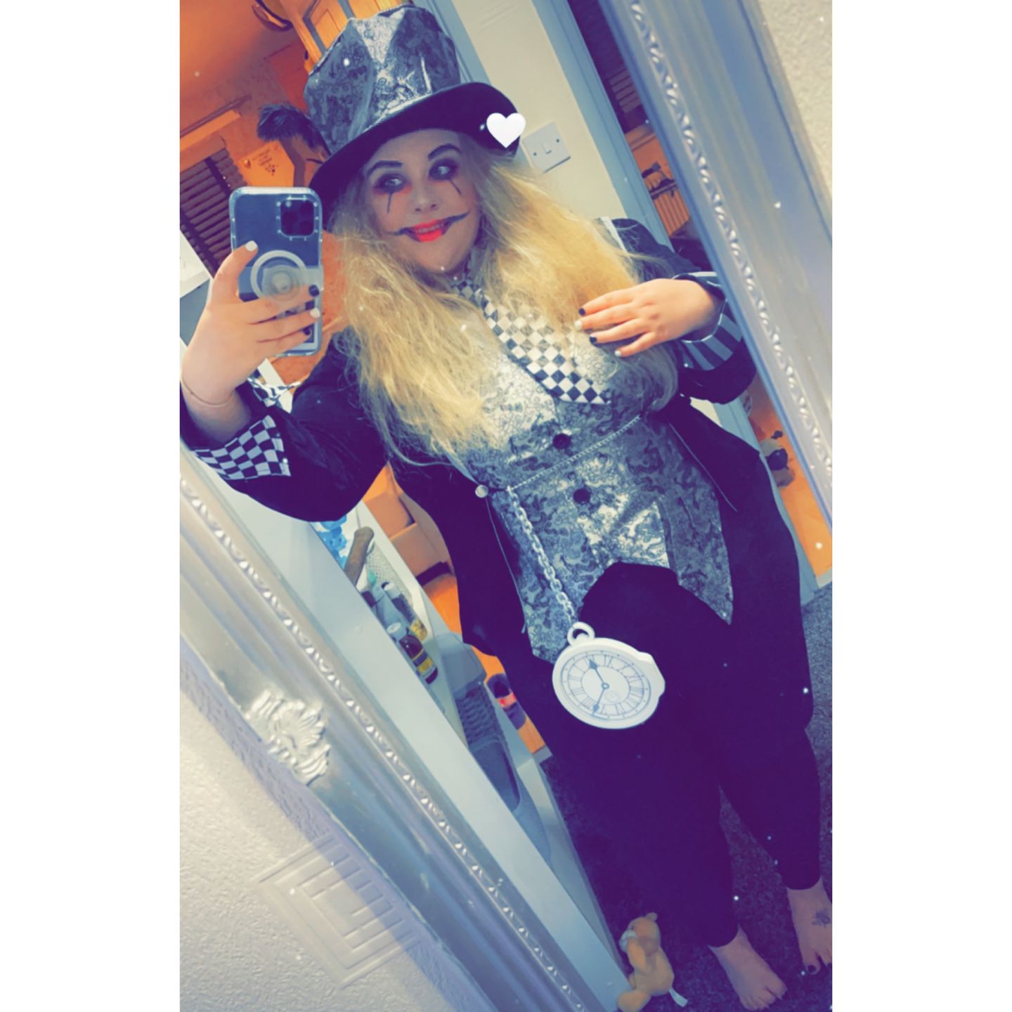 Customer photo review of Deluxe Dark Miss Hatter Costume