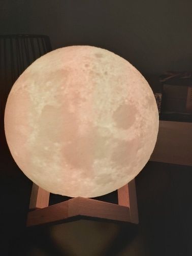 Customer photo review of Mystical Moon Lamp