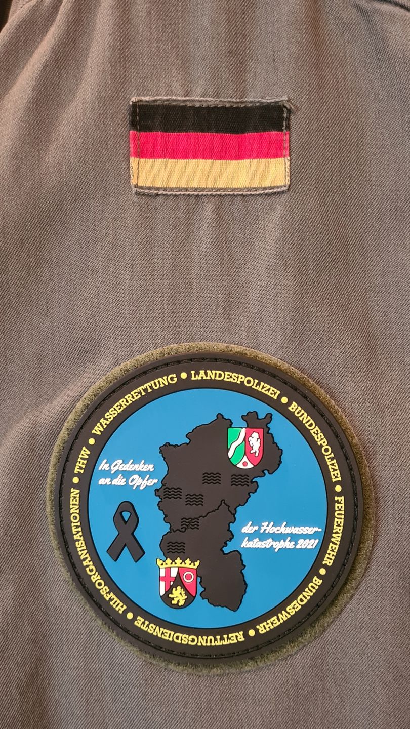 Customer photo review of Solidaritätspatch Hochwasserkatastrophe Rubber Patch