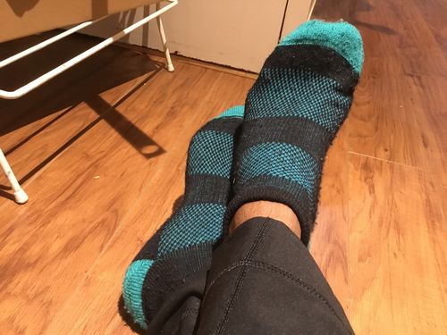 Customer photo review of J.B. Field's Ankle Merino Wool Mesh Hiker (2pk)