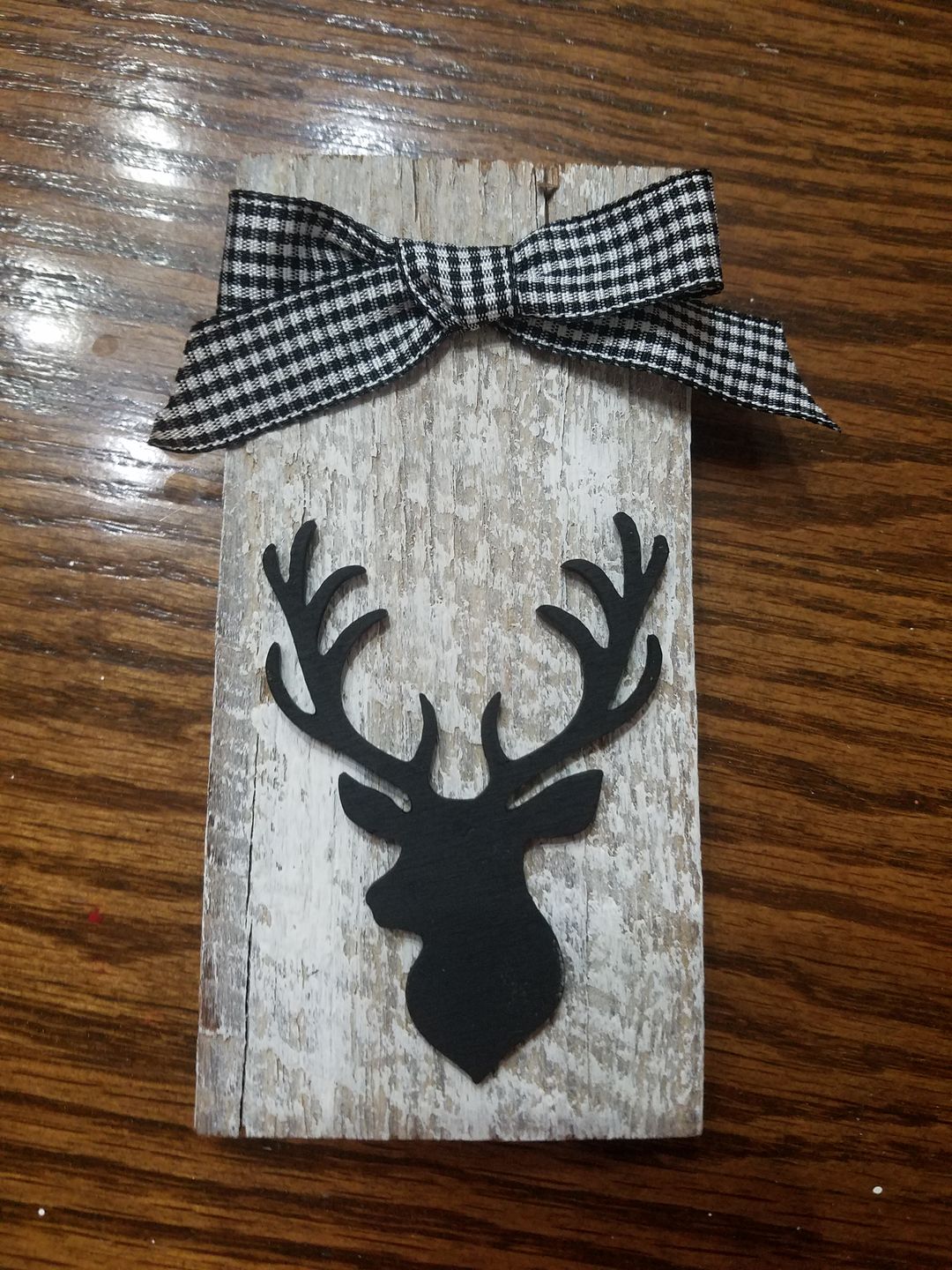 Customer photo review of Unfinished Wooden Stag Antler Shape - Animal - Craft - up to 24" DIY