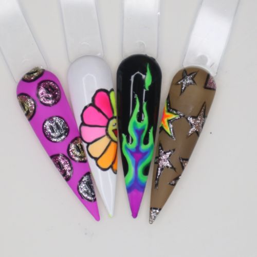 Customer photo review of Nail Liner Gel Set - Neon Colors