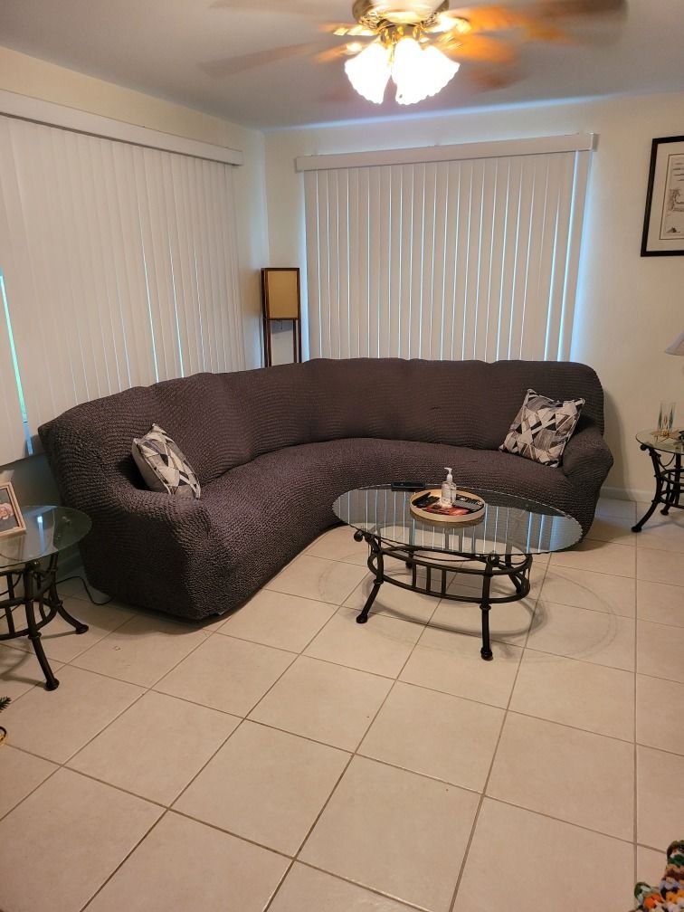 Customer photo review of Corner Sofa Slipcover, Comfort Collection