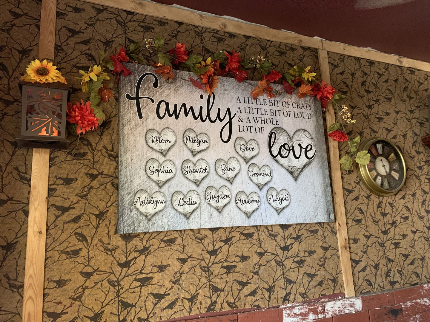 Customer photo review of Personalized "Family... Love" Premium Canvas