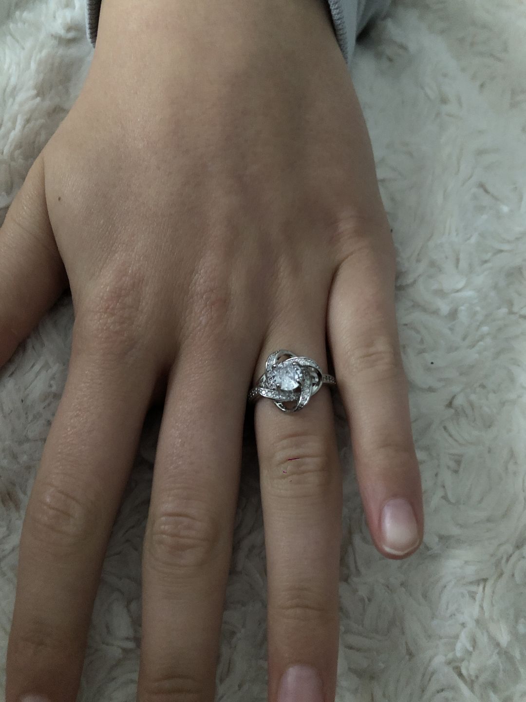 Customer photo review of Daughter | I Held You First | Love Knot Ring