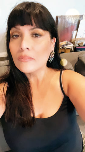 Customer photo review of Stella Earrings in Daydreamer Ombré