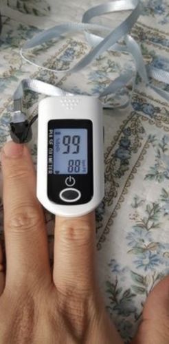 Customer photo review of OxyCheckPro™ The Fingertip Touch Digital Oxygen Checker