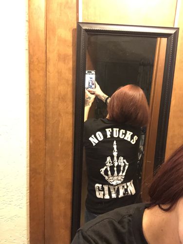 Customer photo review of #NO FUCKS - Tee - W07