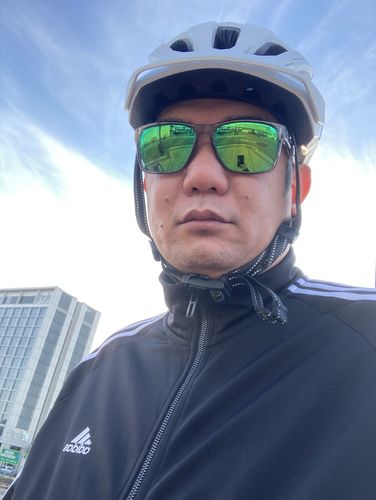 Customer photo review of Rudy Project Spinhawk Crystal Ash Multi Laser Green Lenses