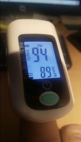 Customer photo review of OxyCheckPro™ The Fingertip Touch Digital Oxygen Checker
