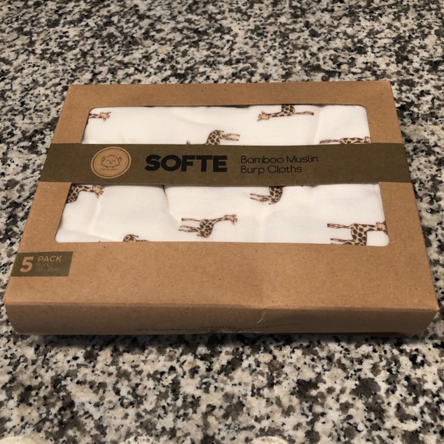 Customer photo review of SOFTE Muslin Baby Burp Cloth (The Wild)
