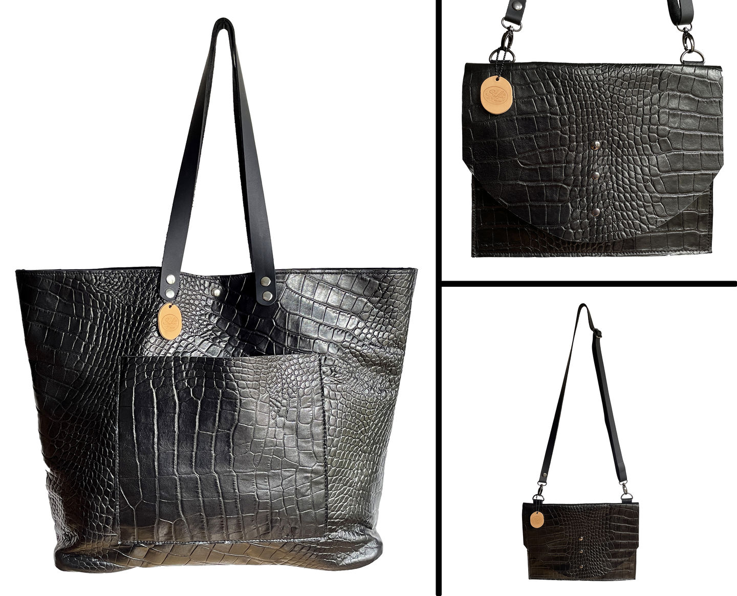 Customer photo review of Croco Embossed Lamb