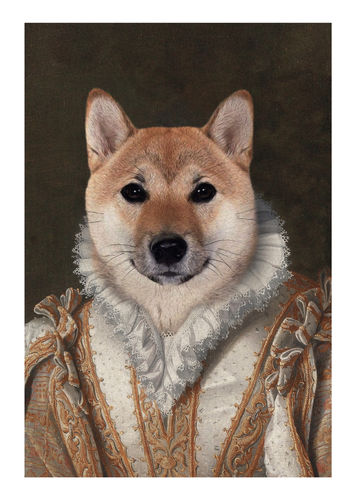Customer photo review of The Princess - Custom Vintage Pet Portrait