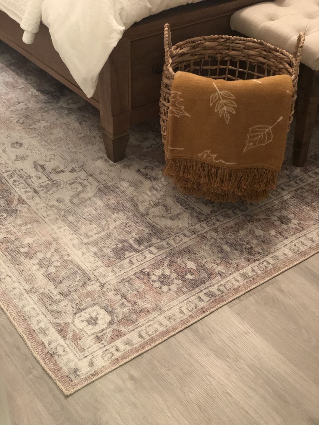 Customer photo review of Distressed Vintage Cezanne Blush Area Rug
